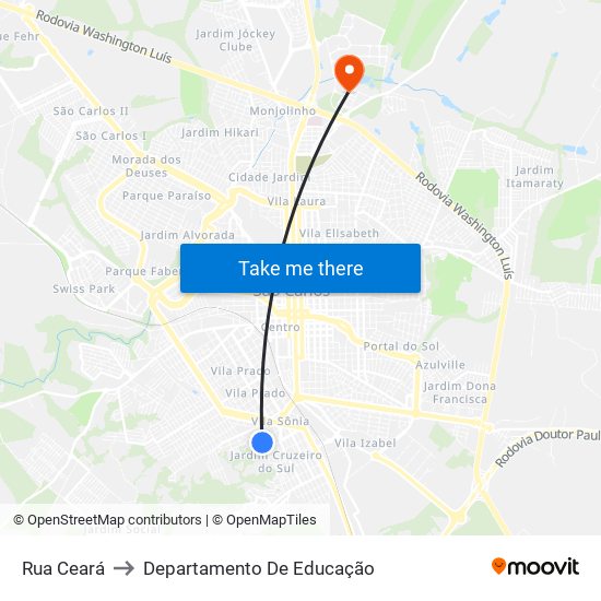 Rua Ceará to Departamento De Educação map