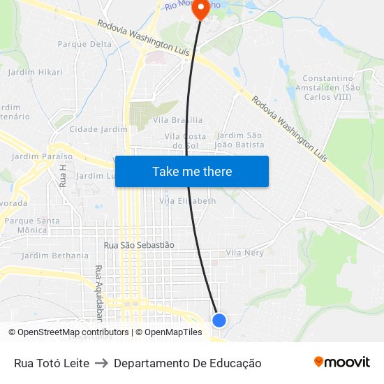 Rua Totó Leite to Departamento De Educação map