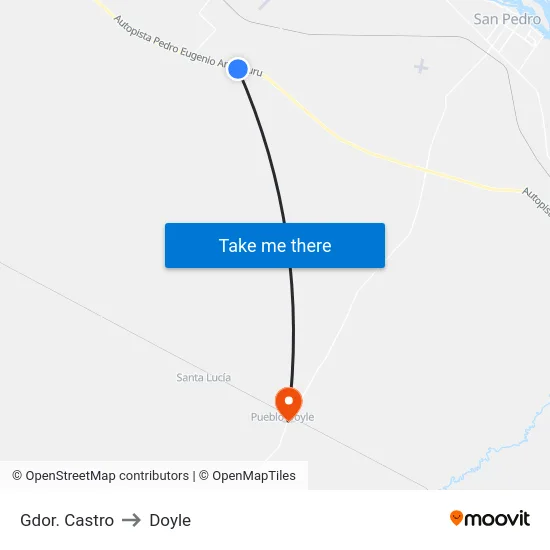Gdor. Castro to Doyle map
