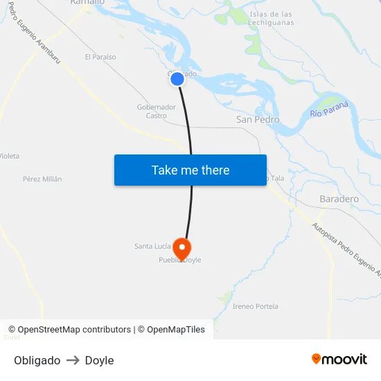 Obligado to Doyle map