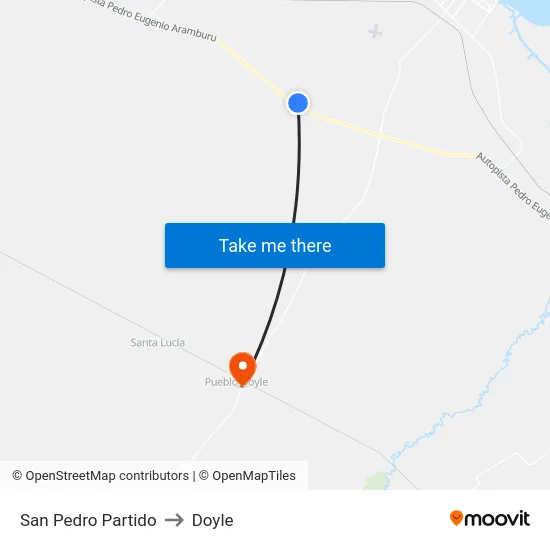 San Pedro Partido to Doyle map