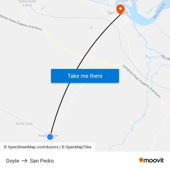 Doyle to San Pedro map