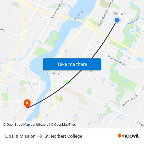 Libal & Mission to St. Norbert College map