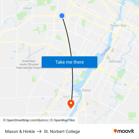 Mason & Hinkle to St. Norbert College map