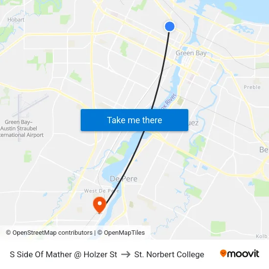 S Side Of Mather @ Holzer St to St. Norbert College map