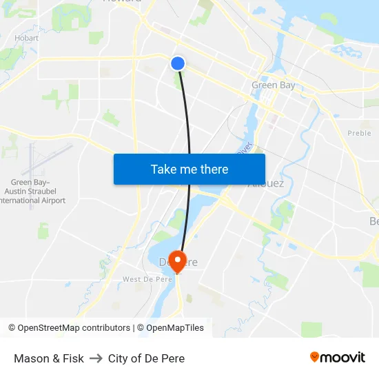 Mason & Fisk to City of De Pere map