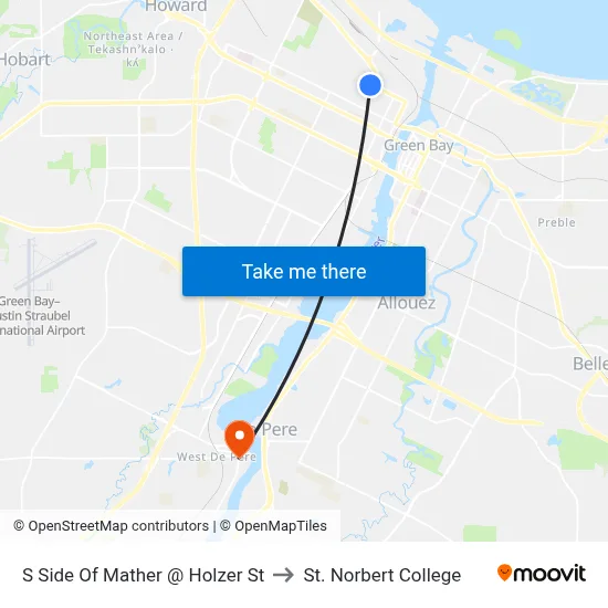 S Side Of Mather @ Holzer St to St. Norbert College map
