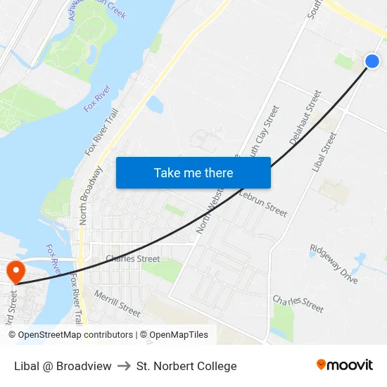 Libal @ Broadview to St. Norbert College map
