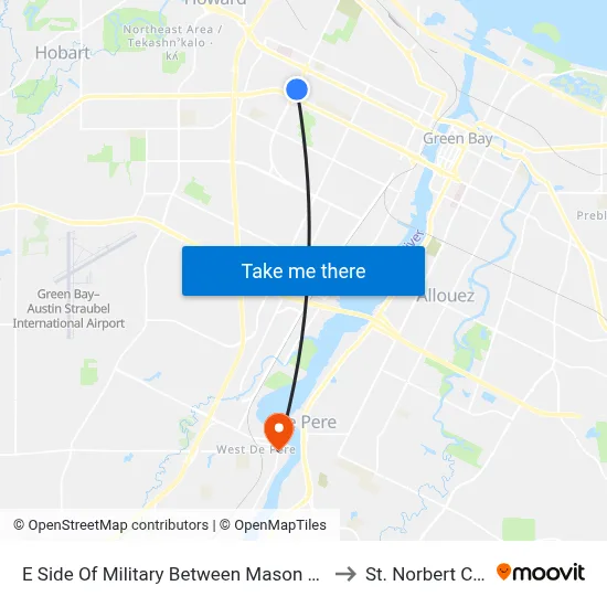E Side Of Military Between Mason And Western to St. Norbert College map