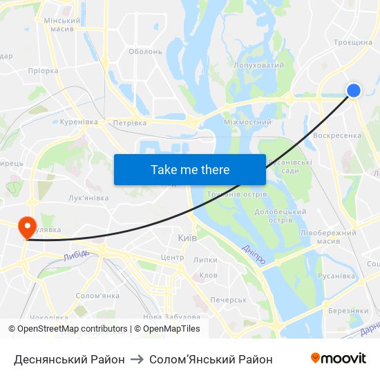 Деснянський Район to Солом’Янський Район map