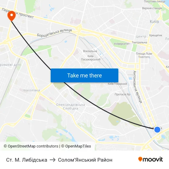 Ст. М. Либідська to Солом’Янський Район map