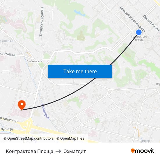 Контрактова Площа to Охматдит map