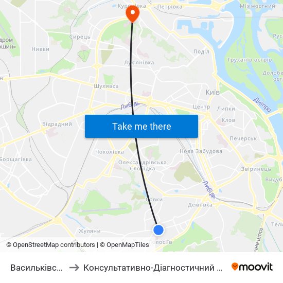 Васильківська to Консультативно-Діагностичний Центр map