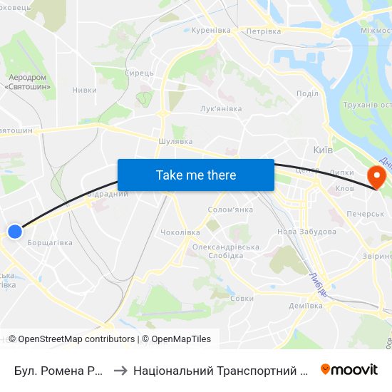 Бул. Ромена Роллана to Національний Транспортний Університет map