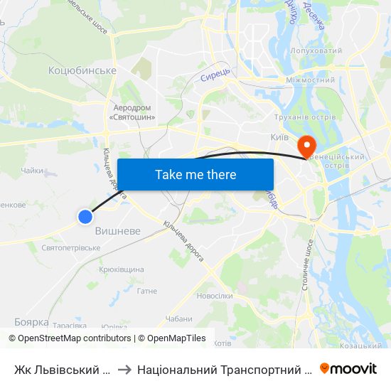 Жк Львівський Маєток to Національний Транспортний Університет map