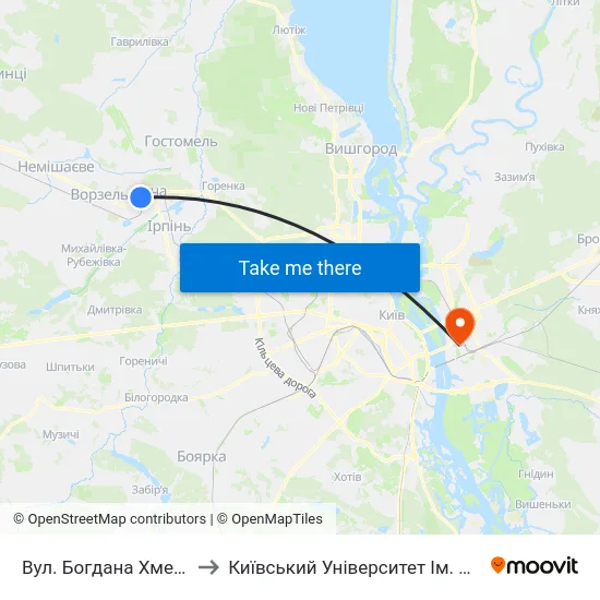 Вул. Богдана Хмельницького to Київський Університет Ім. Бориса Грінченка map