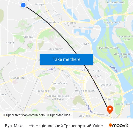 Вул. Межова to Національний Транспортний Університет map