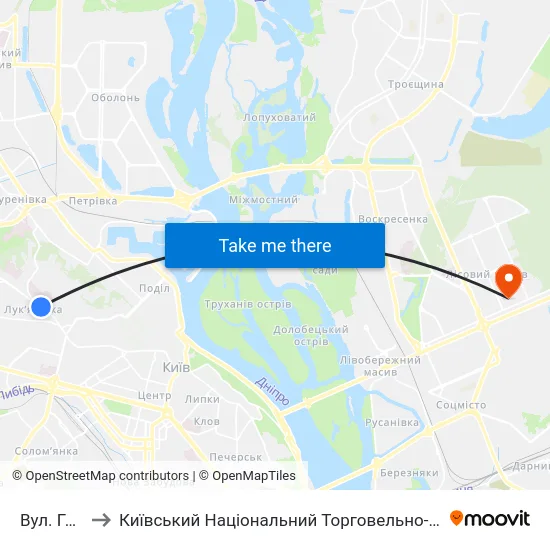 Вул. Герцена to Київський Національний Торговельно-Економічний Університет map