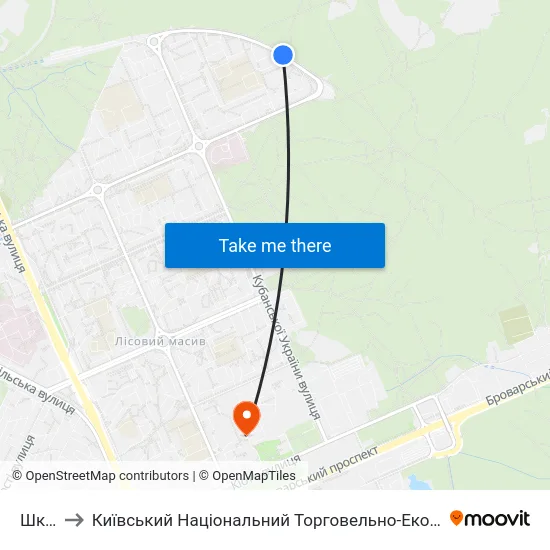 Школа to Київський Національний Торговельно-Економічний Університет map