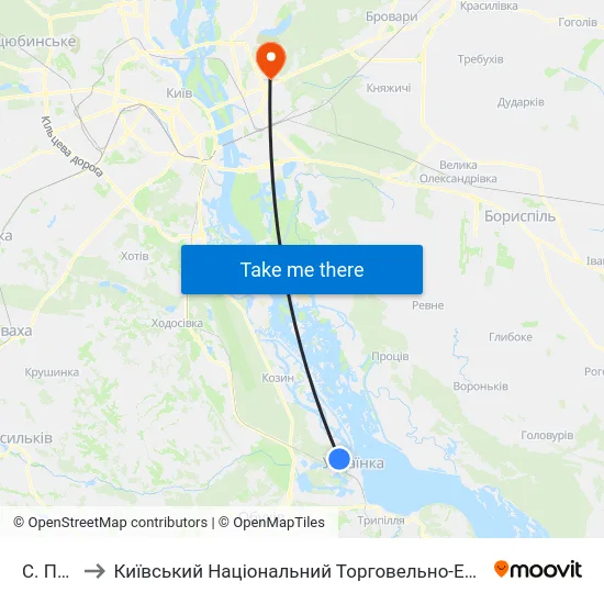 С. Плюти to Київський Національний Торговельно-Економічний Університет map