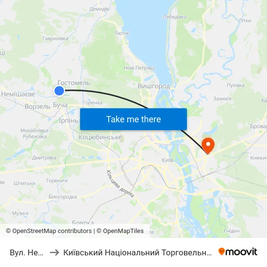 Вул. Некрасова to Київський Національний Торговельно-Економічний Університет map