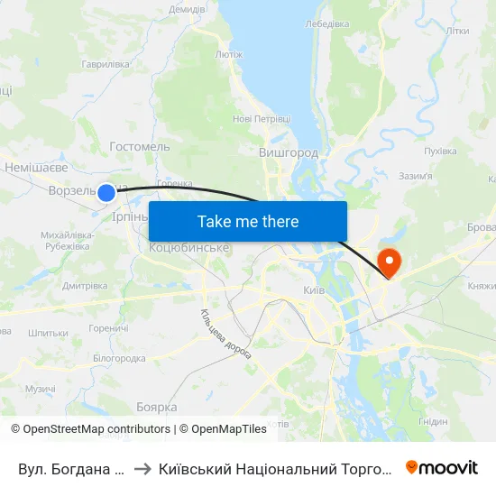 Вул. Богдана Хмельницького to Київський Національний Торговельно-Економічний Університет map