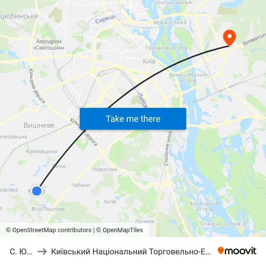 С. Юрівка to Київський Національний Торговельно-Економічний Університет map