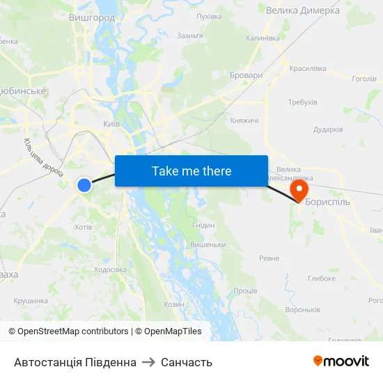 Автостанція Південна to Санчасть map