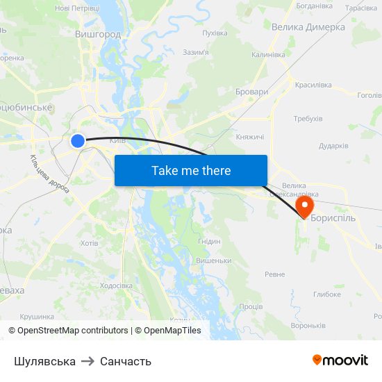 Шулявська to Санчасть map