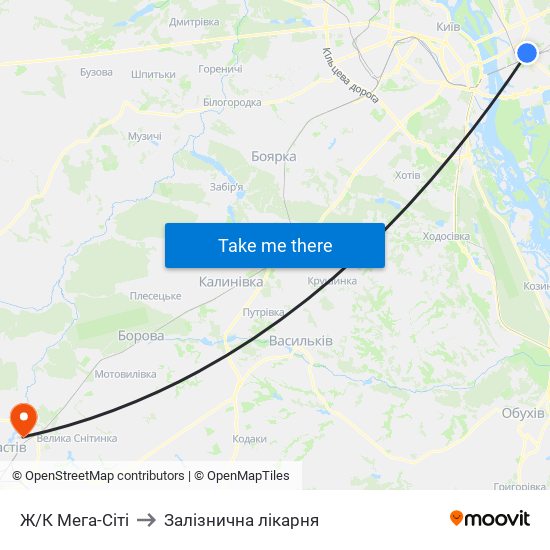 Ж/К Мега-Сiтi to Залізнична лікарня map