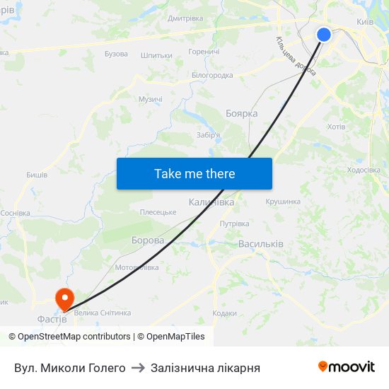 Вул. Миколи Голего to Залізнична лікарня map