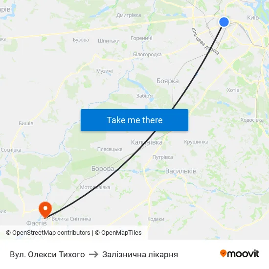 Вул. Олекси Тихого to Залізнична лікарня map
