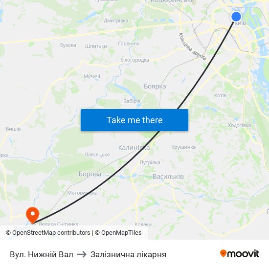 Вул. Нижнiй Вал to Залізнична лікарня map