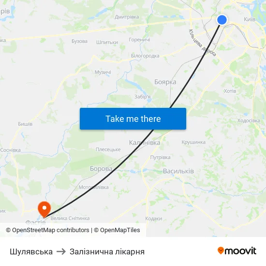 Шулявська to Залізнична лікарня map