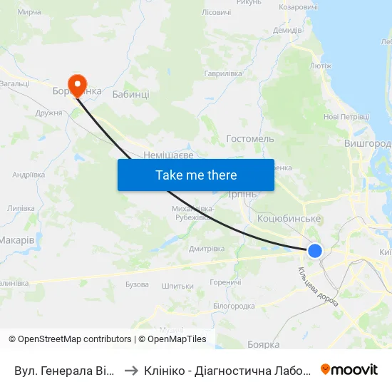 Вул. Генерала Вітрука to Клініко - Діагностична Лабораторія map
