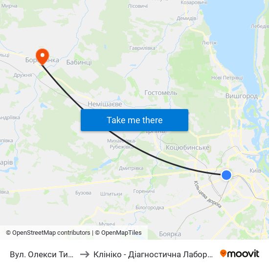 Вул. Олекси Тихого to Клініко - Діагностична Лабораторія map