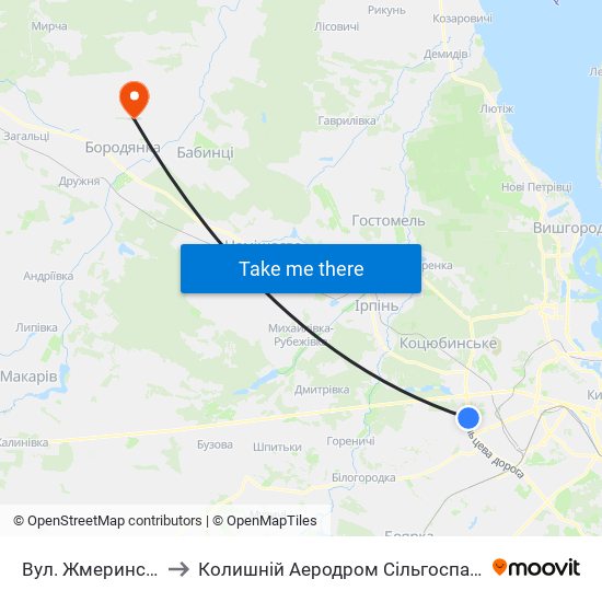 Вул. Жмеринська to Колишній Аеродром Сільгоспавіації map