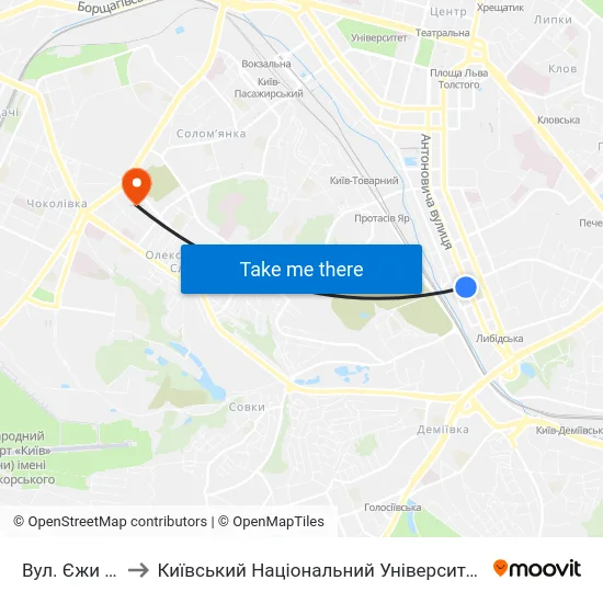 Вул. Єжи Ґедройця to Київський Національний Університет Будівництва І Архітектури map