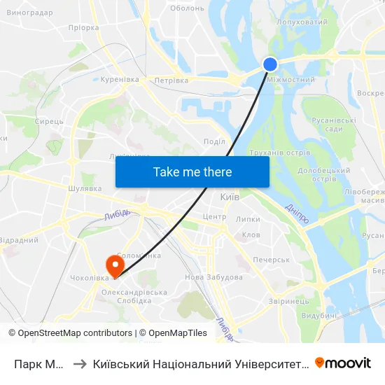 Парк Муромець to Київський Національний Університет Будівництва І Архітектури map