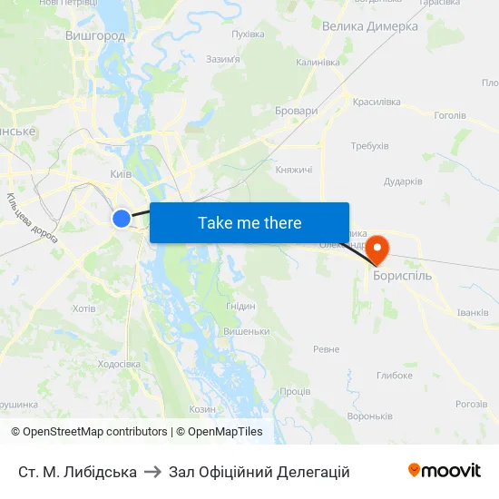 Ст. М. Либідська to Зал Офіційний Делегацій map