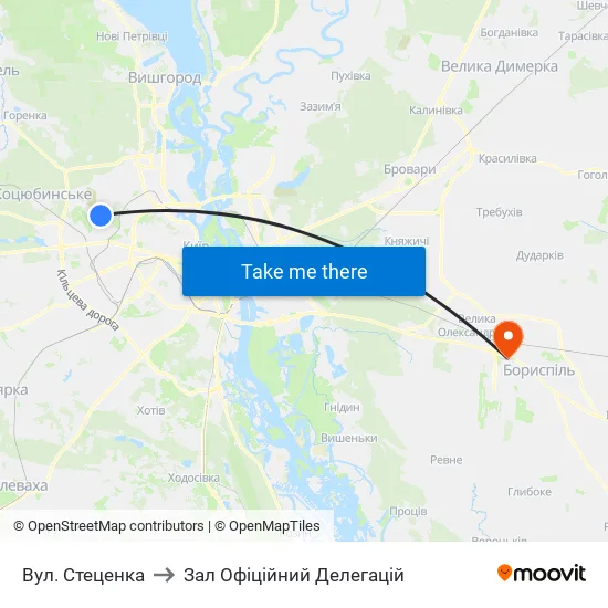 Вул. Стеценка to Зал Офіційний Делегацій map