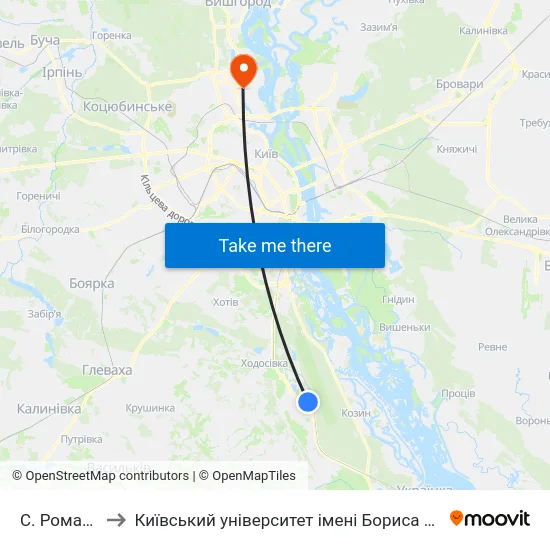 С. Романків to Київський університет імені Бориса Грінченка map