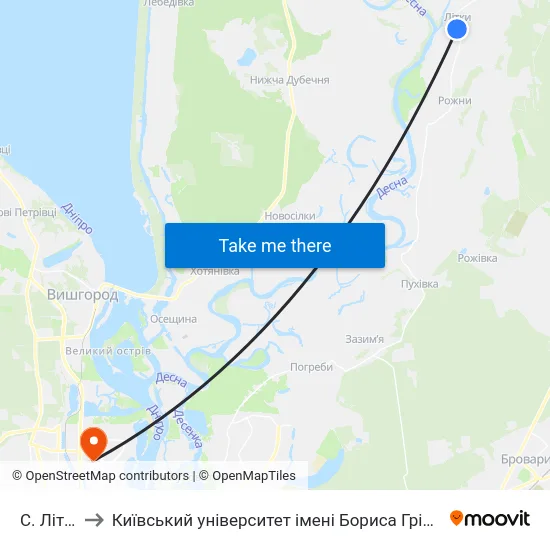 С. Літки to Київський університет імені Бориса Грінченка map