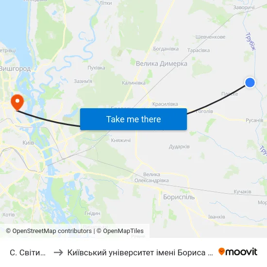 С. Світильня to Київський університет імені Бориса Грінченка map
