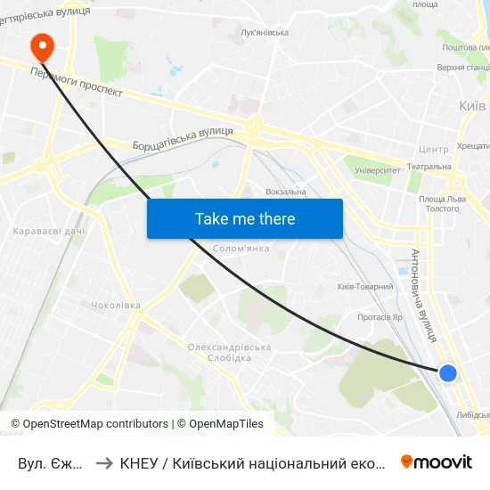 Вул. Єжи Ґедройця to КНЕУ / Київський національний економічний університет ім. В. Гетьмана map