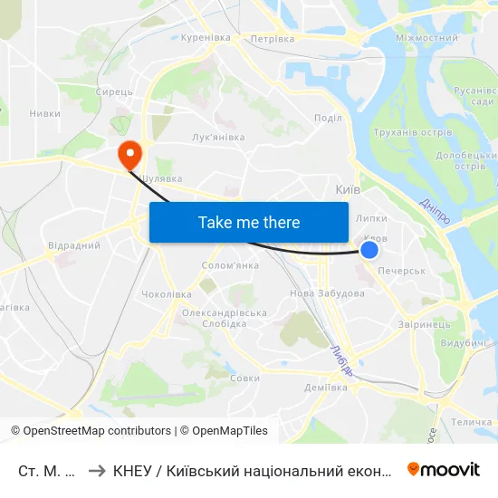 Ст. М. Кловська to КНЕУ / Київський національний економічний університет ім. В. Гетьмана map