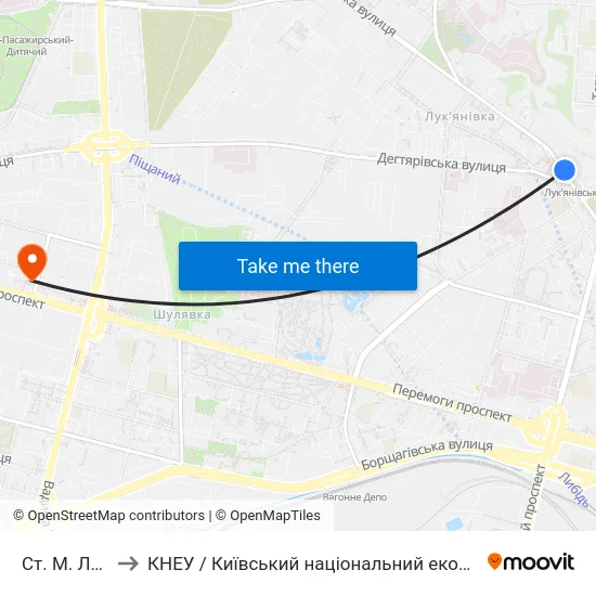 Ст. М. Лук'Янівська to КНЕУ / Київський національний економічний університет ім. В. Гетьмана map