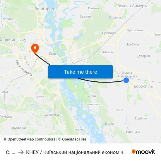 С. Гора to КНЕУ / Київський національний економічний університет ім. В. Гетьмана map