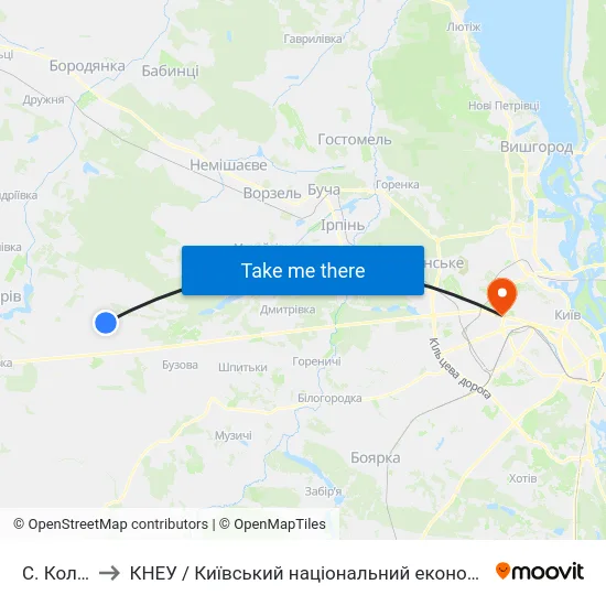 С. Колонщина to КНЕУ / Київський національний економічний університет ім. В. Гетьмана map