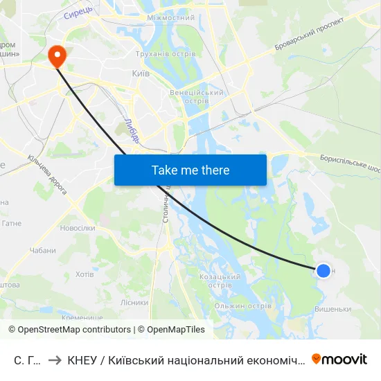 С. Гнідин to КНЕУ / Київський національний економічний університет ім. В. Гетьмана map